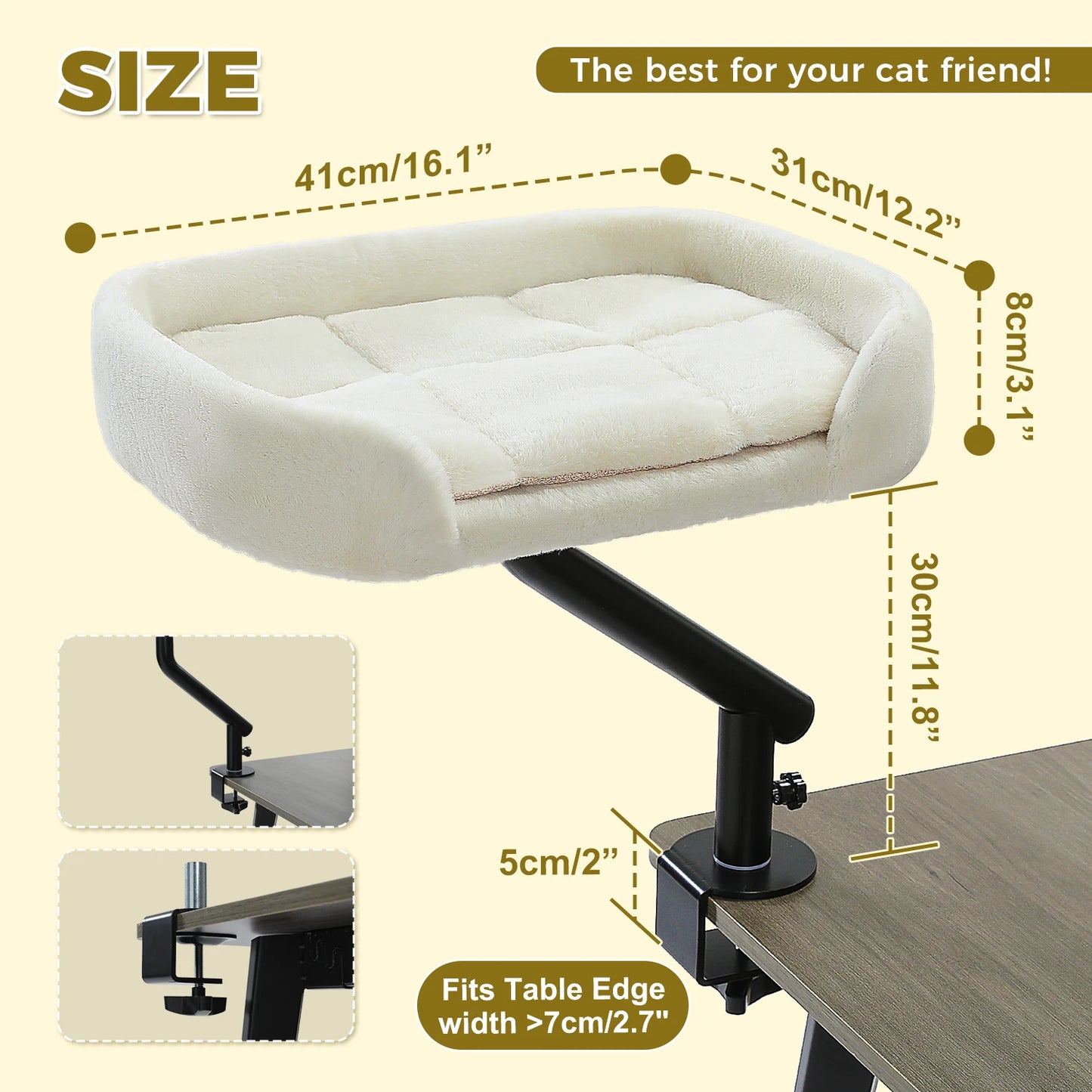 PAWZ Road Cat Desk Bed 360° Rotatable Stand Indoor Cats