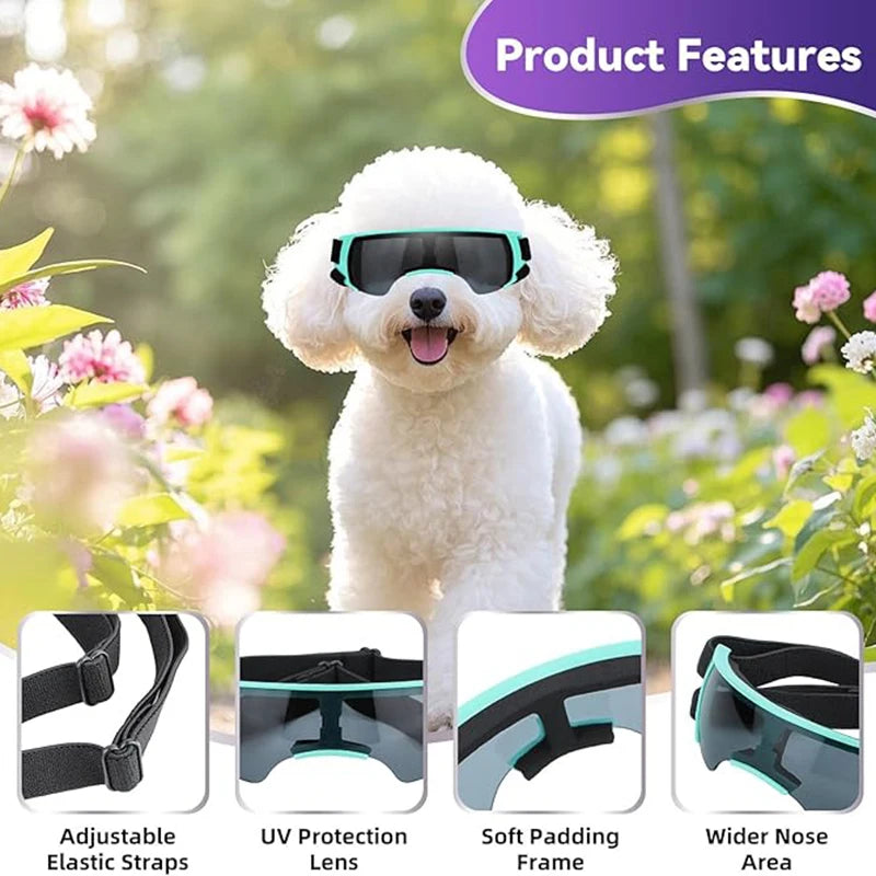 Dog Sunglasses for Small Breeds Windproof Anti UV Eye Protection