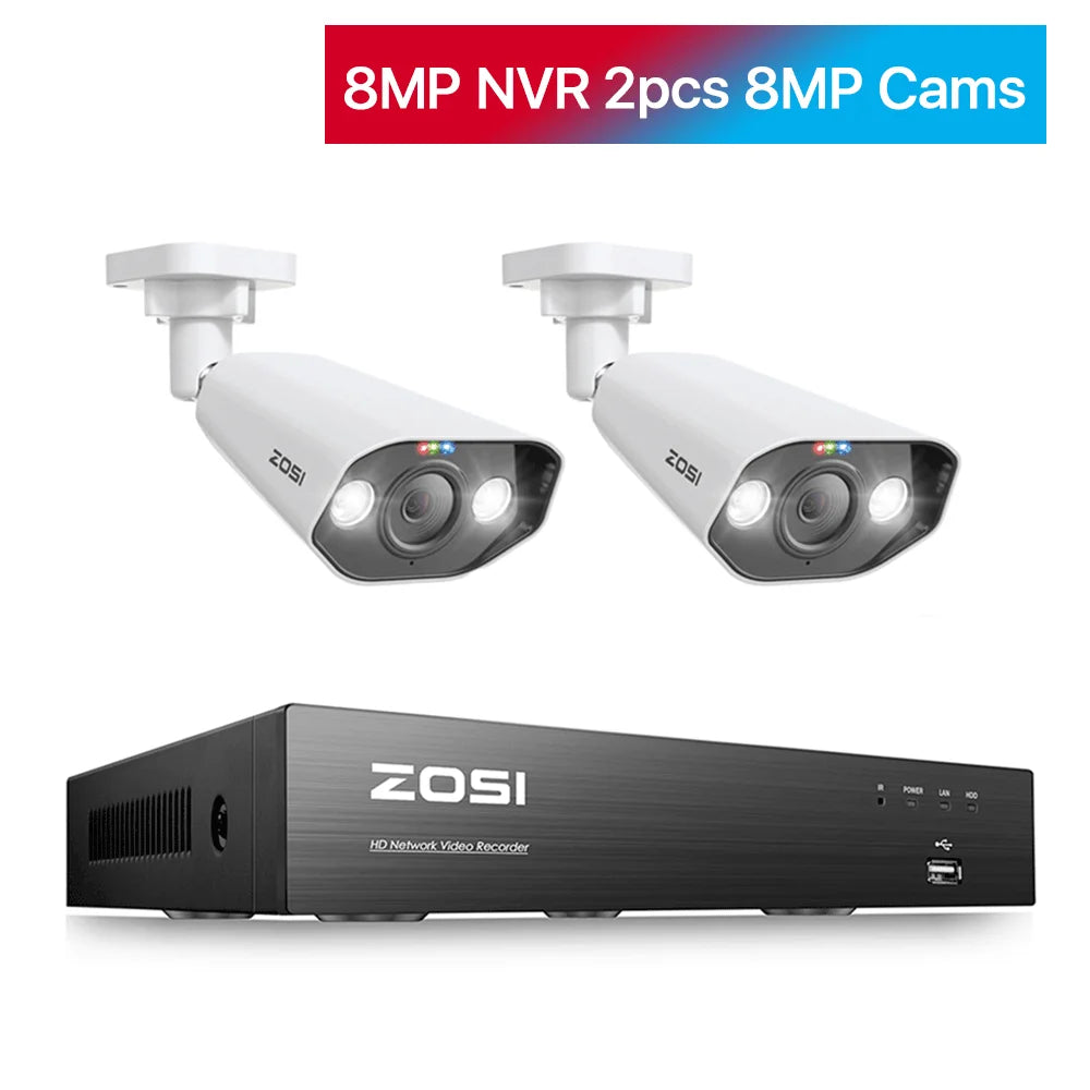 ZOSI 8CH POE 4K CCTV SystemPro With AI Night Vision