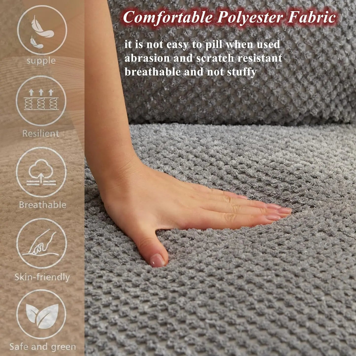 GUOHE Foldable Lazy Sofa Bed With 5 Positions Backrest
