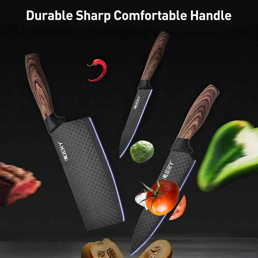MDHAND Six Piece Stainless Steel Knife Set for Kitchen