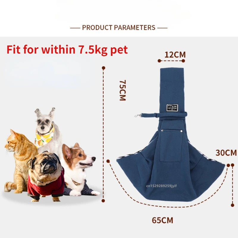 Comfortable Pet Crossbody Sling Carrier For Cats And Small Dogs