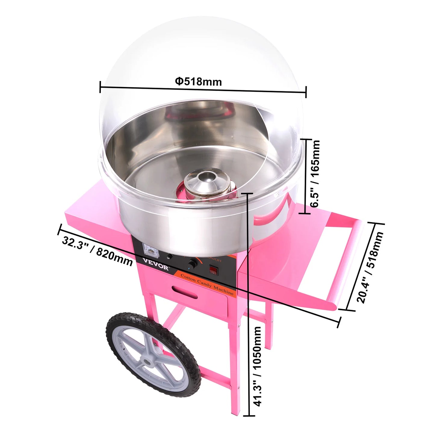 SucceBuy Electric Cotton Candy Machine Commercial Floss Maker