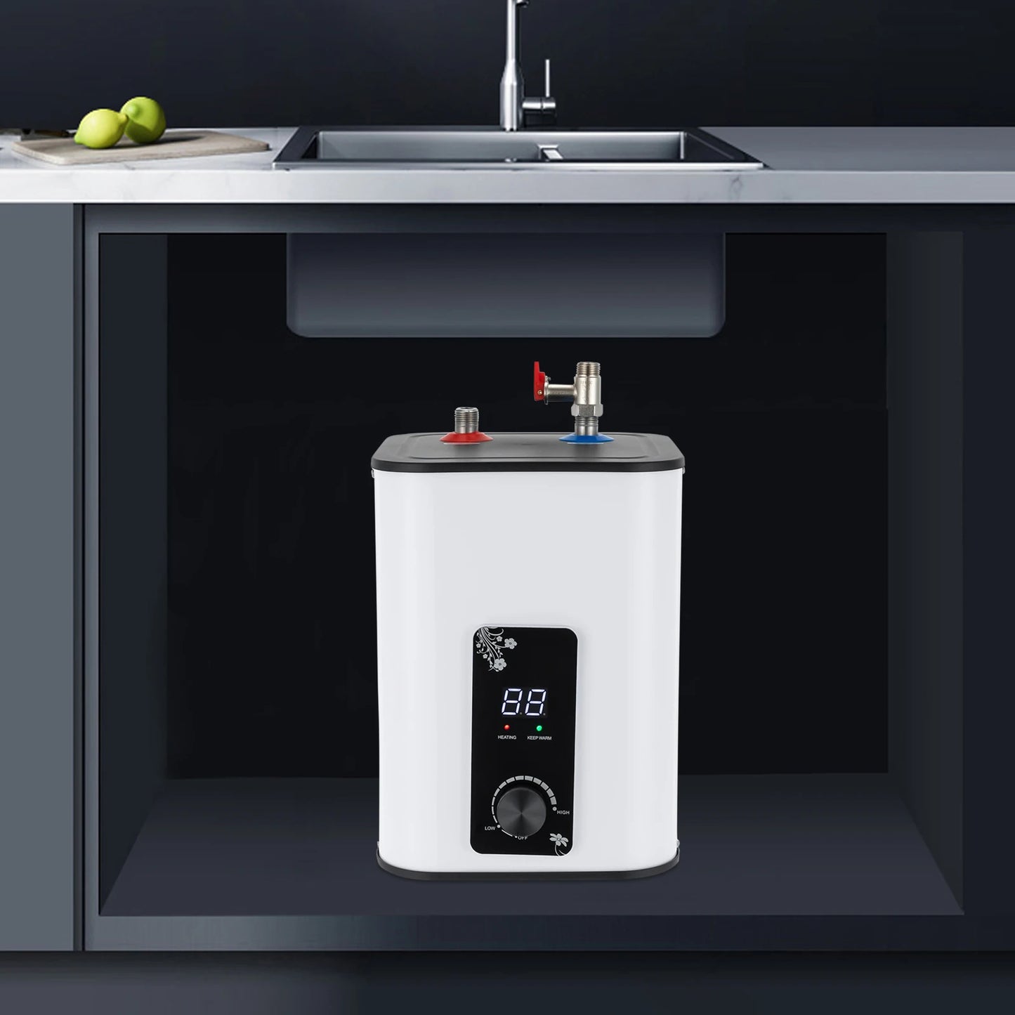 1500W 8L Under Sink Electric Water Heater Stainless Steel SY8