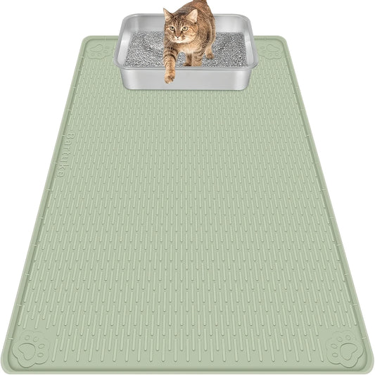 Bartuke Silicone Cat Litter Mat For Scatter Control