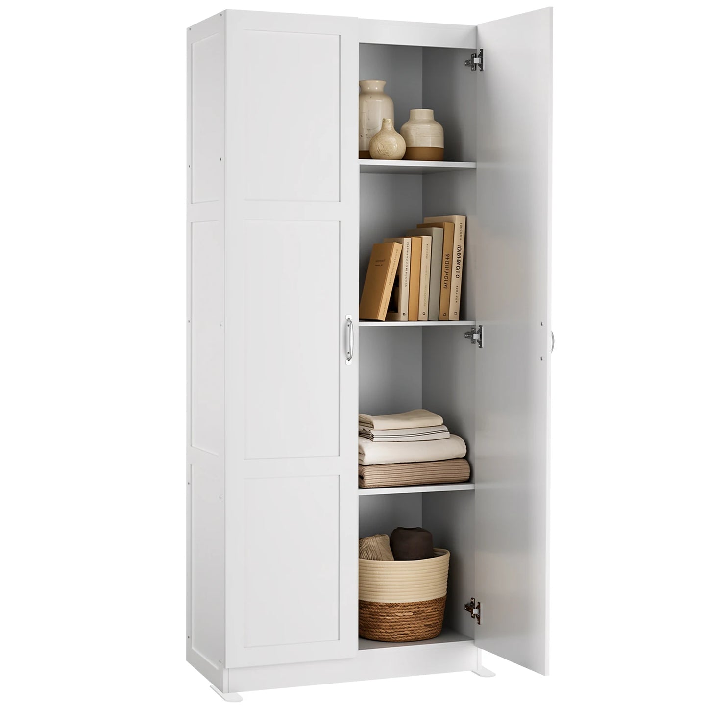 JHK Wooden Living Room Storage Cabinet Large Capacity Organizer CDs Books