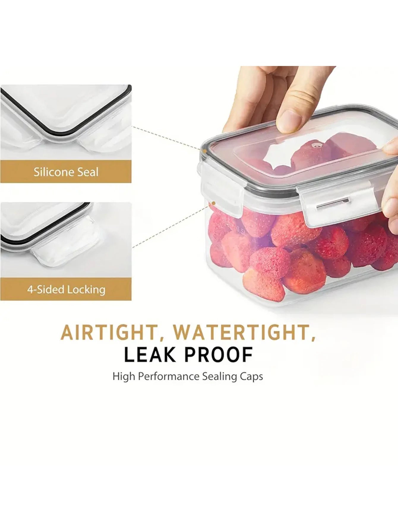 24-Piece Airtight Food Storage Containers With Labels For Flour Grains Spices