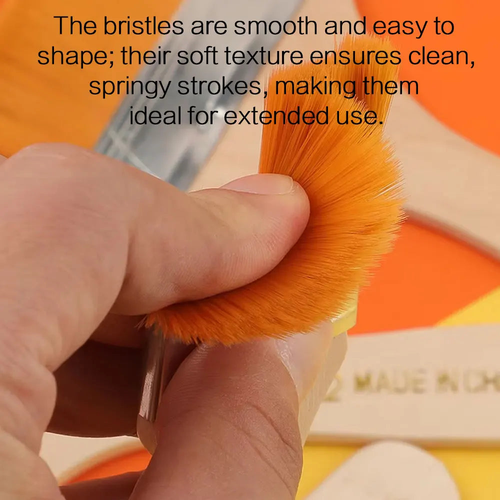 STONEGO 12Pcs Nylon Hair Artist Paint Brushes Set For Acrylics And Watercolors
