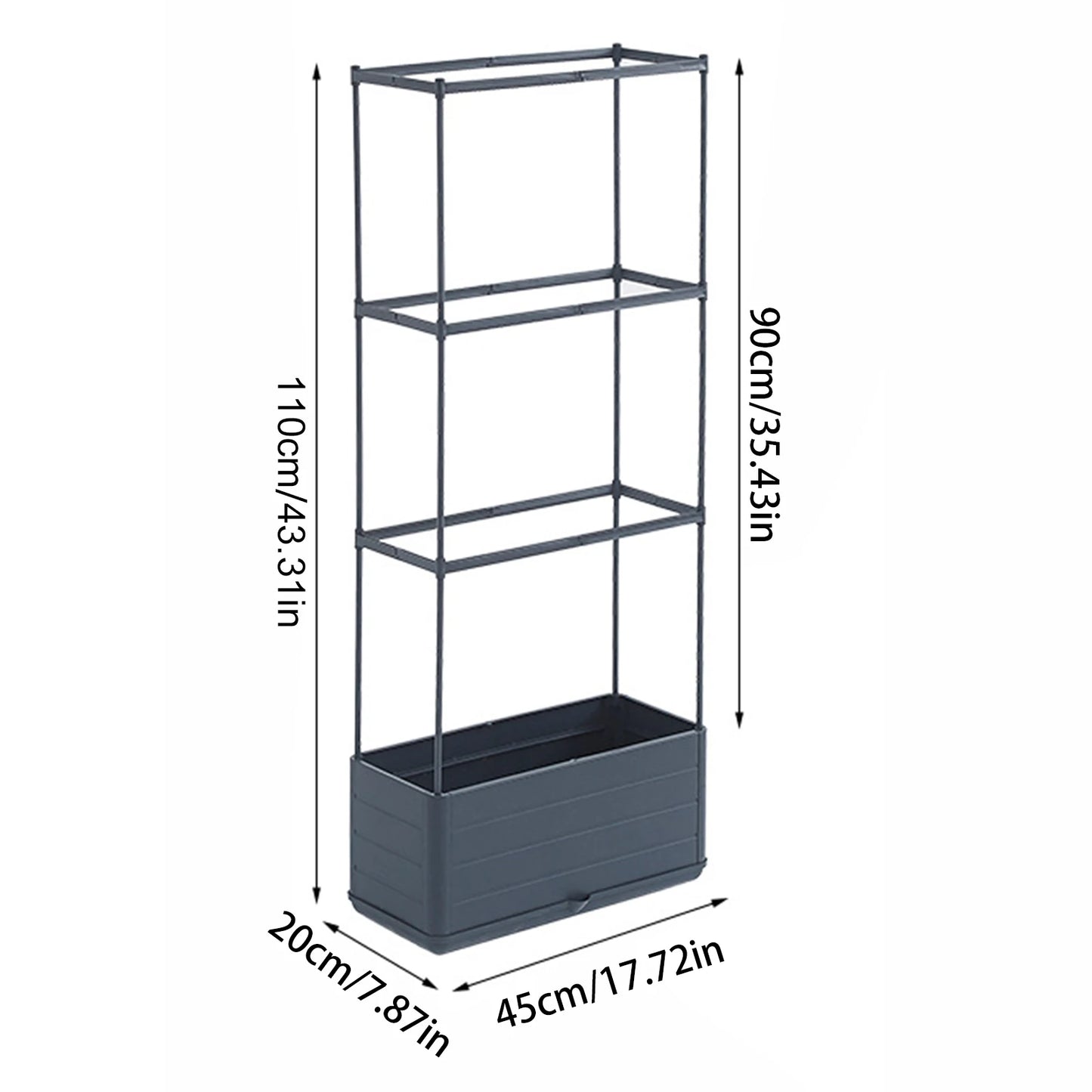 Raised Garden Bed Planter With Trellis Self Watering For Climbing Vegetables