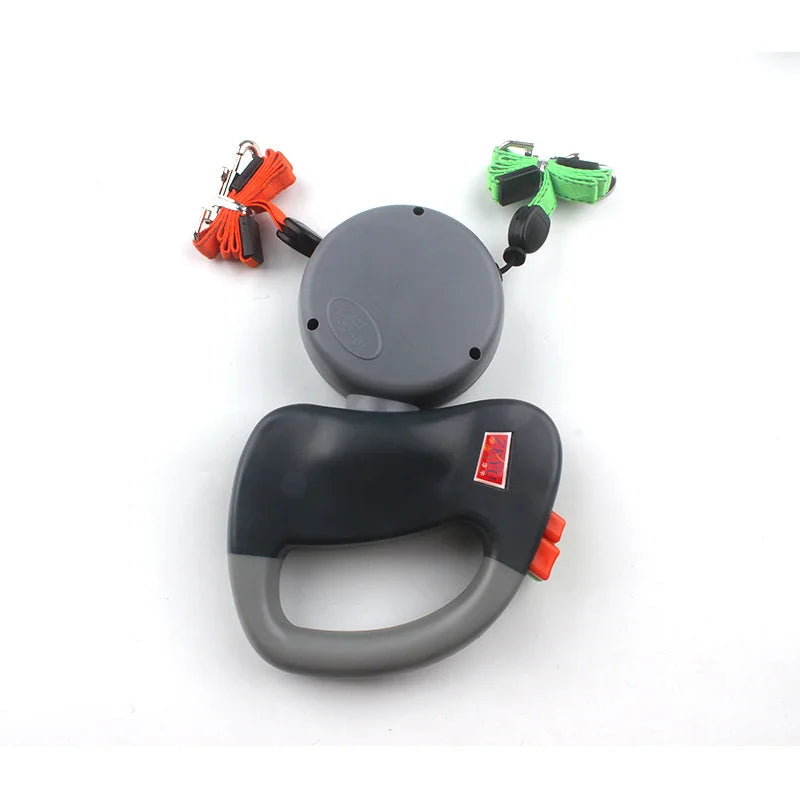 Dual-Head Self-Retracting Dog Leash With 360 Rotating Lead