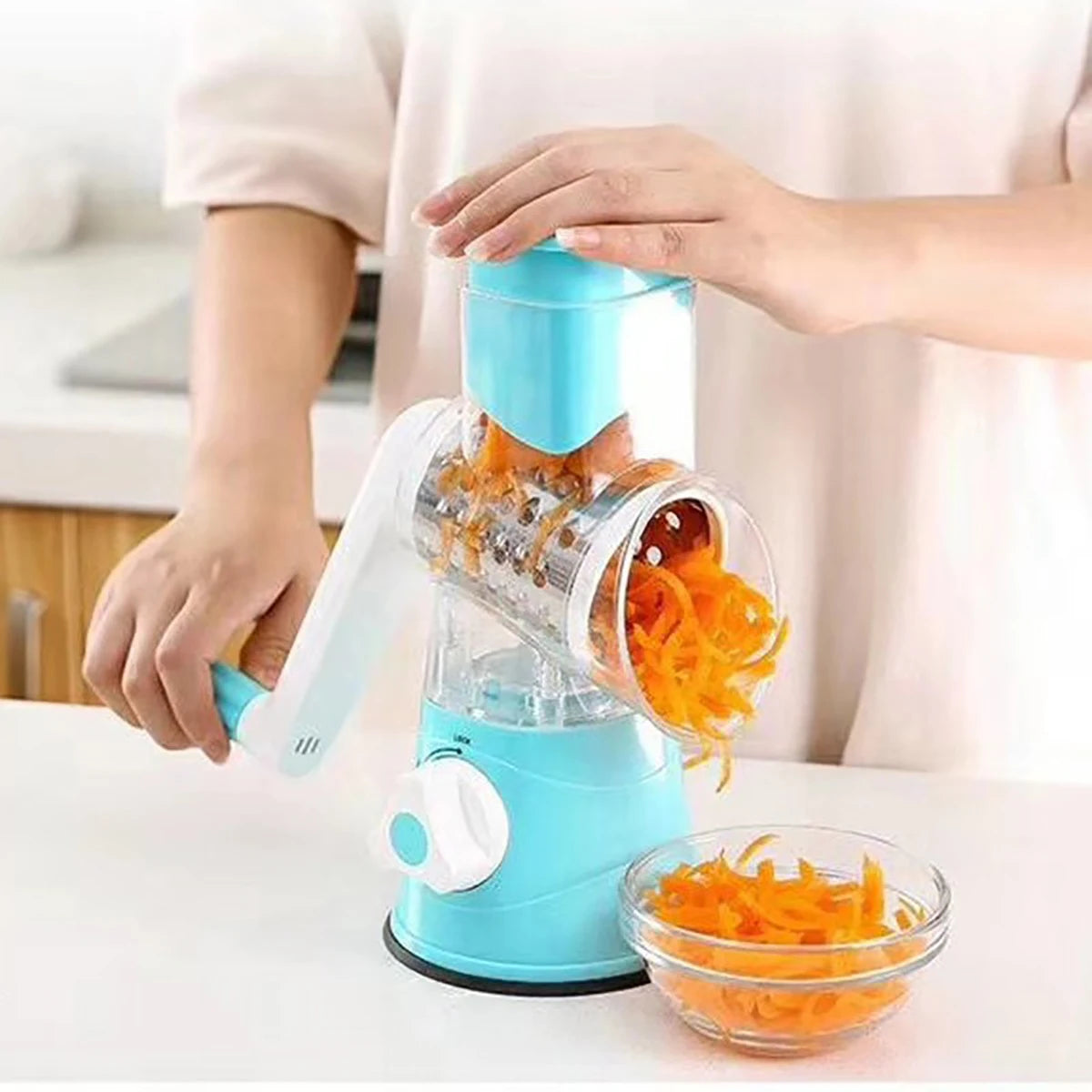 AEHOME Vegetable Slicer Shredder 3 Drum Manual Grater Tool