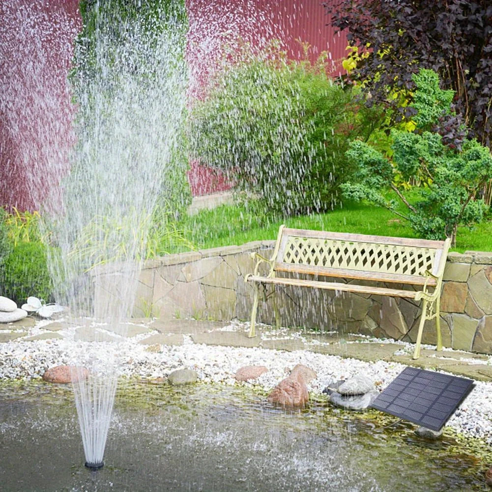Floating Solar Fountain Pump With Six Nozzles And 1.4W Panel For Ponds