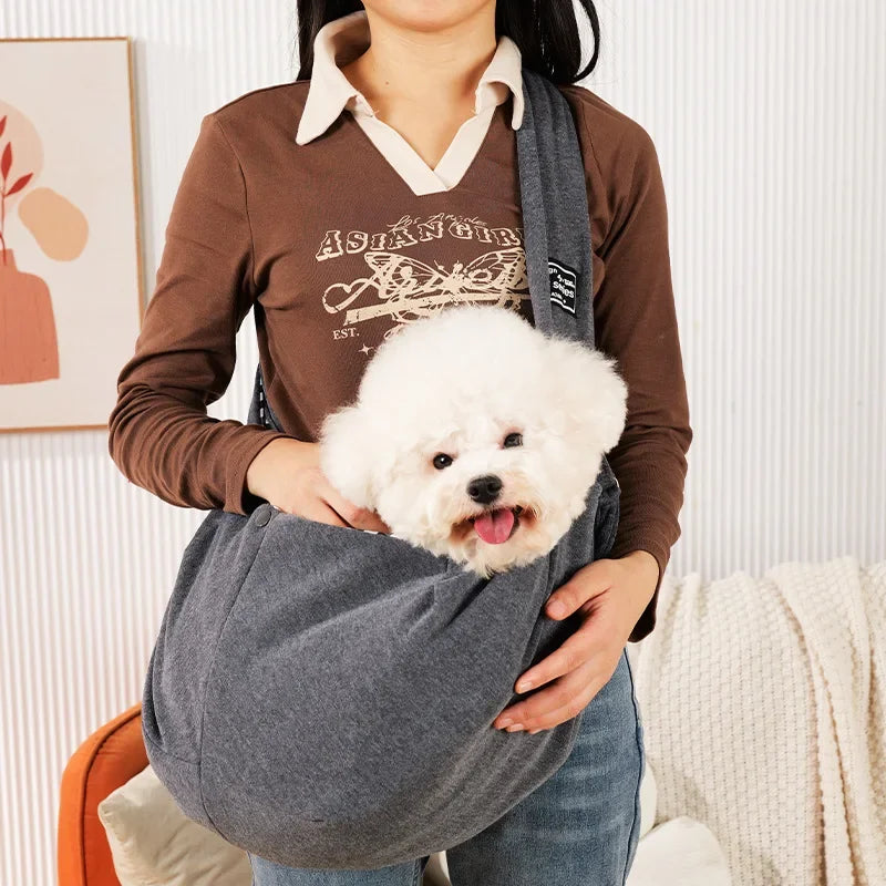 Comfortable Pet Crossbody Sling Carrier For Cats And Small Dogs