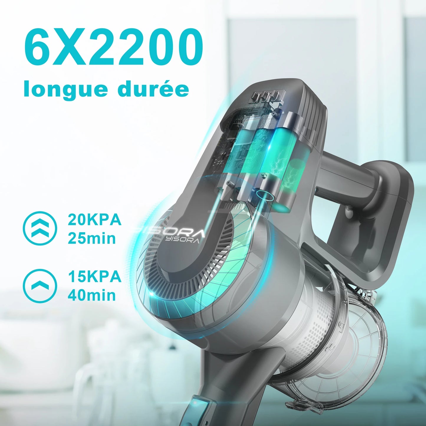 INSE YISORA N300 Cordless Upright Vacuum Cleaner For All Floors