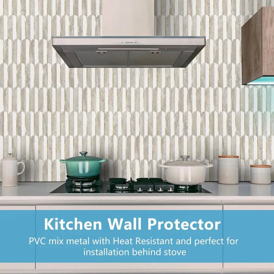 Peel and Stick Backsplash Tile Seamless PVC Self-Adhesive