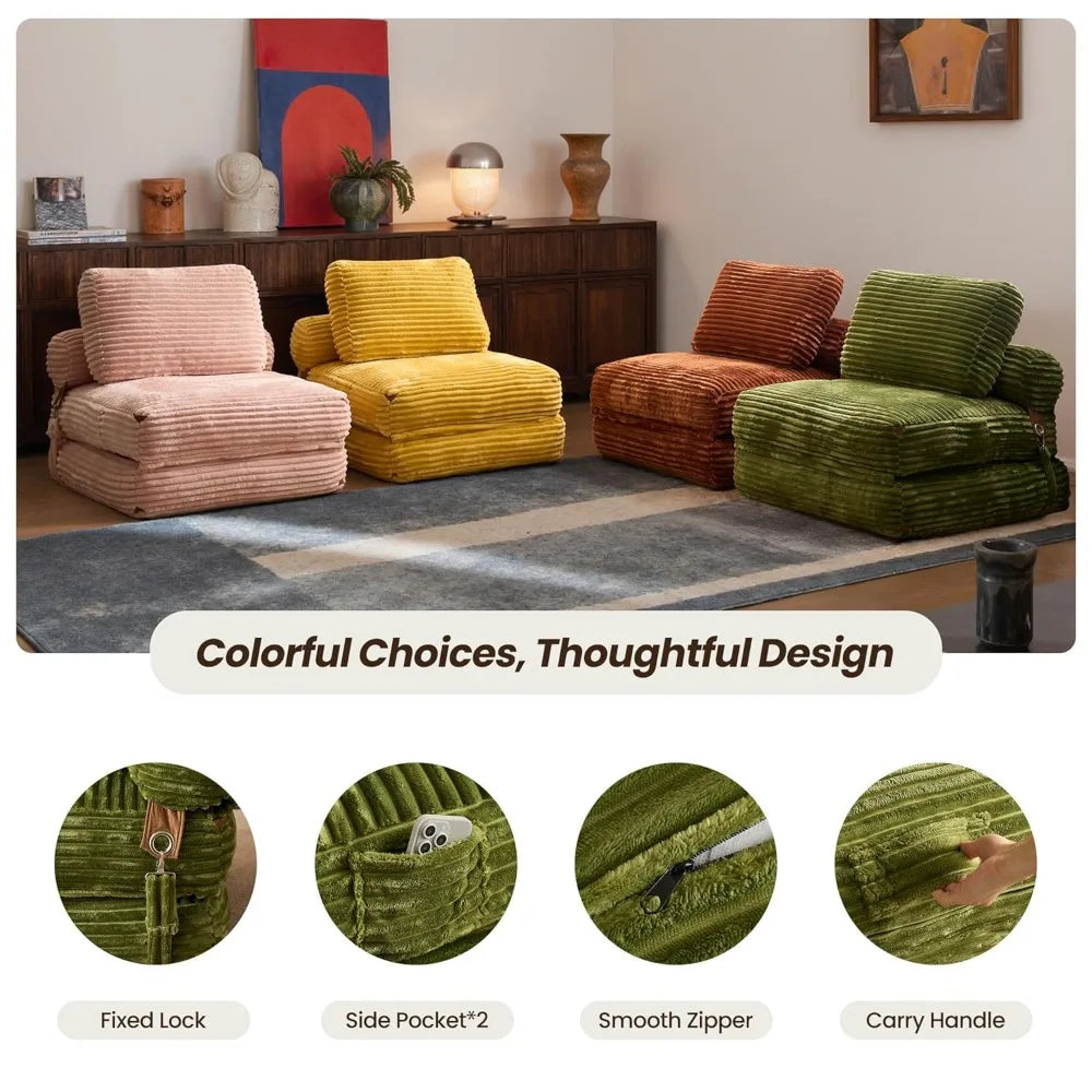 Foldable Sofa Bed Fold Out Lounger Chair for Living Room