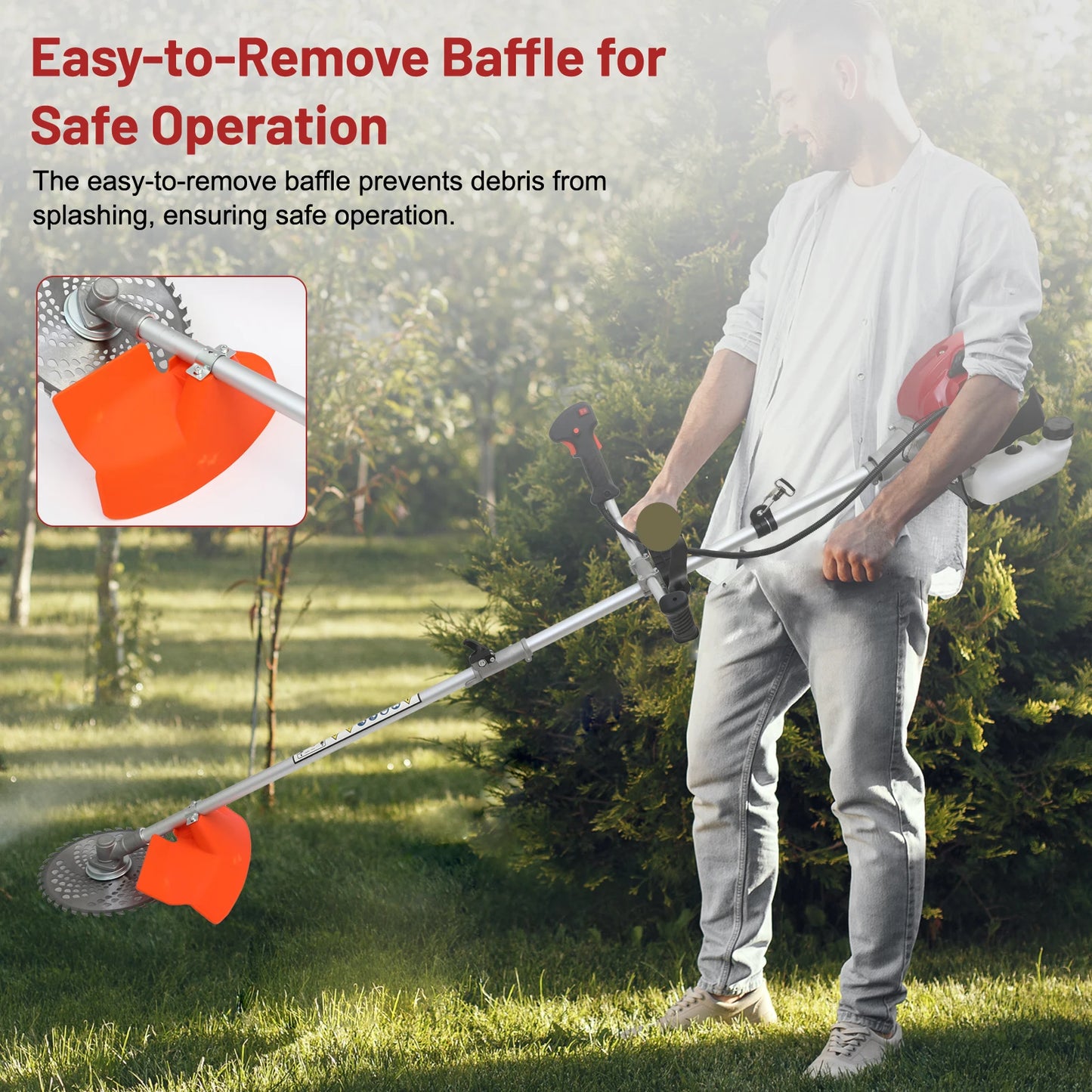52cc 2 Stroke Gas Powered Weed Eater With Straight Shaft