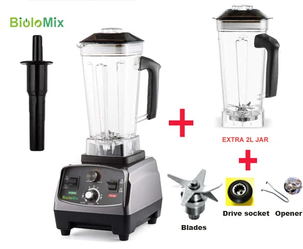 BioloMix Heavy Duty Commercial Blender Mixer Juicer 3HP 2200W