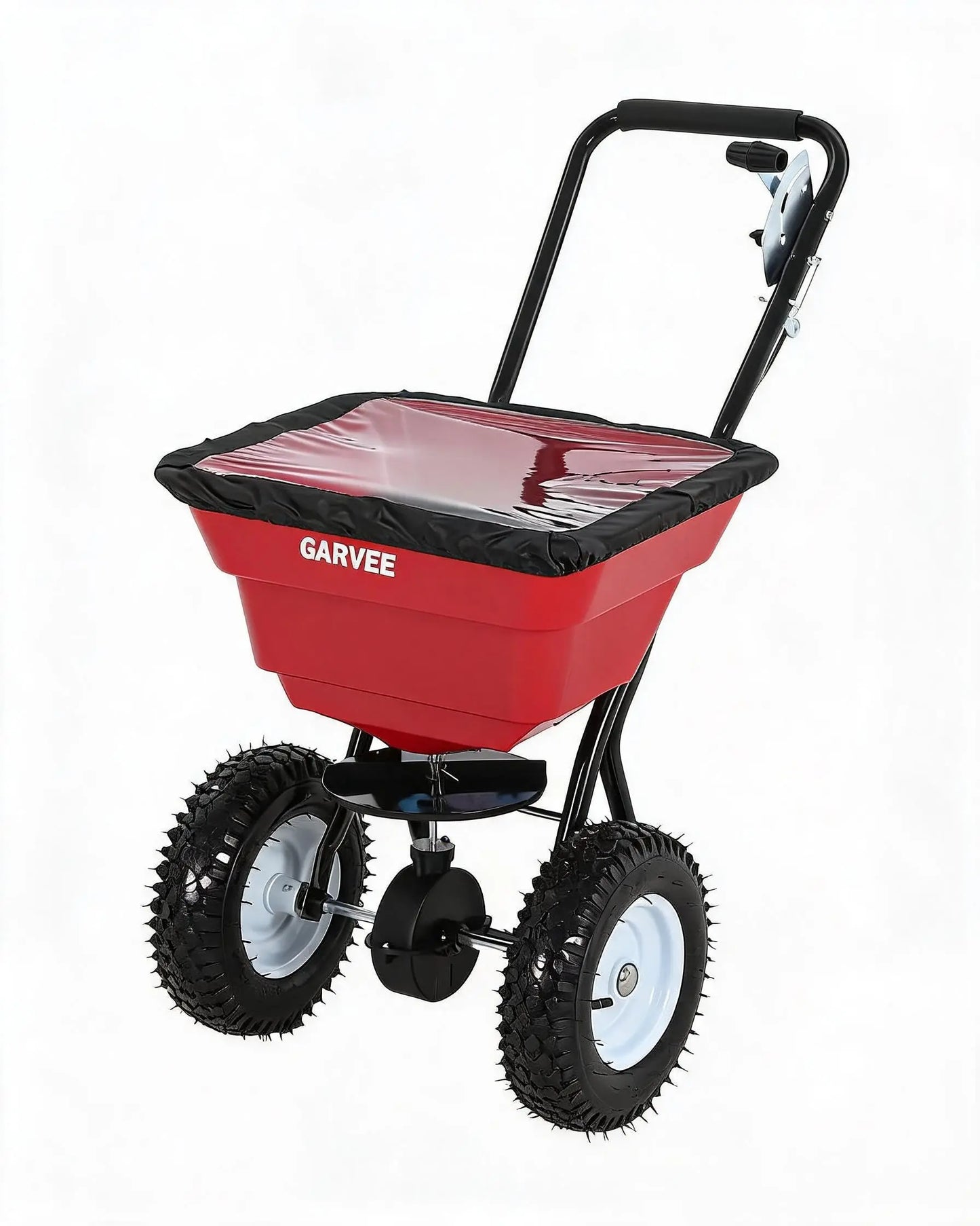 Push Broadcast Spreader 80 Pound Capacity With Adjustable Flow Control