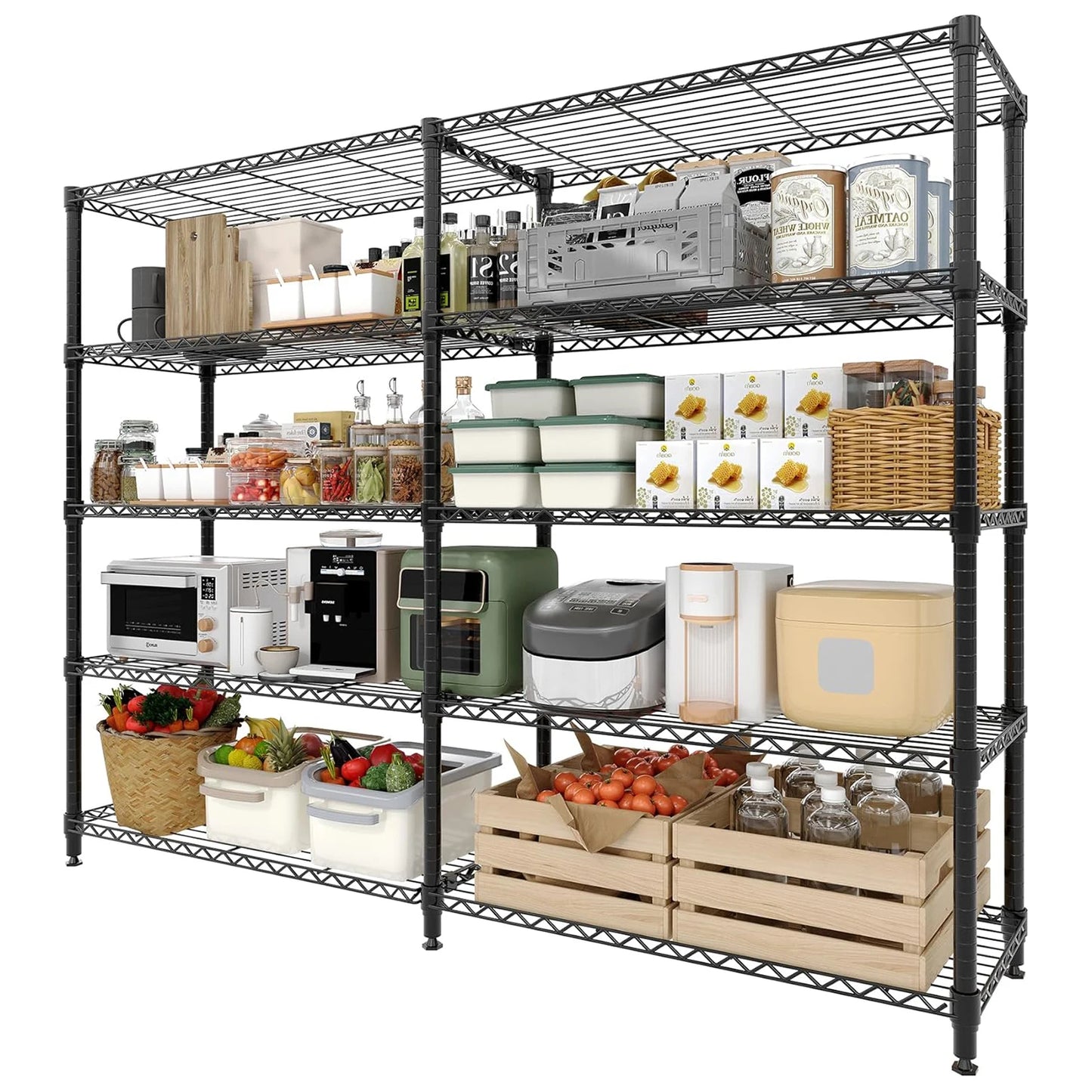 TWISTER.CK Heavy Duty Metal Shelving Unit 5 Tier Storage Rack