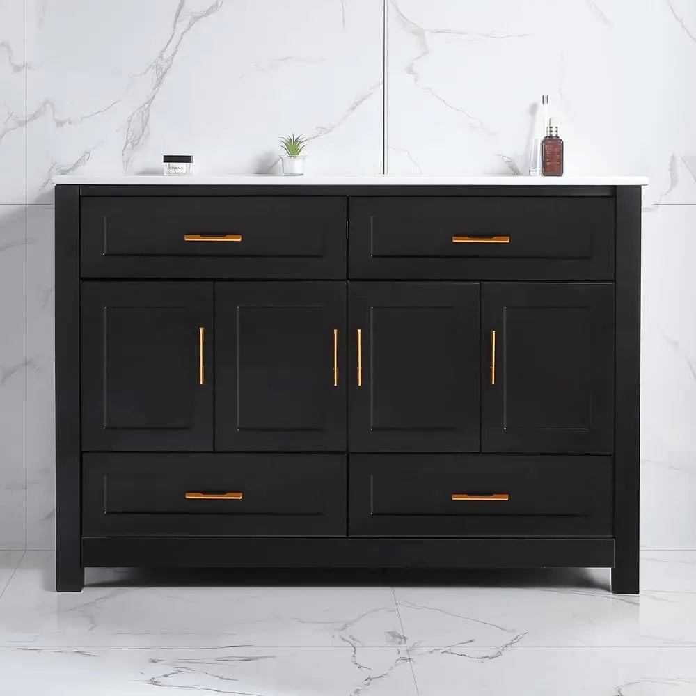 Modern Bathroom Vanity With Sink And 4 Drawers Soft-Close Doors
