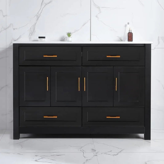 Modern Bathroom Vanity With Sink And 4 Drawers Soft-Close Doors