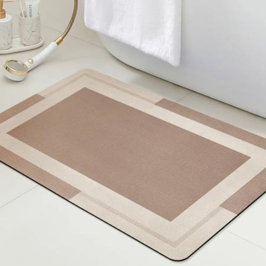 Non Slip Bath Mat Under Door Quick Dry Machine Washable Rug Bathroom