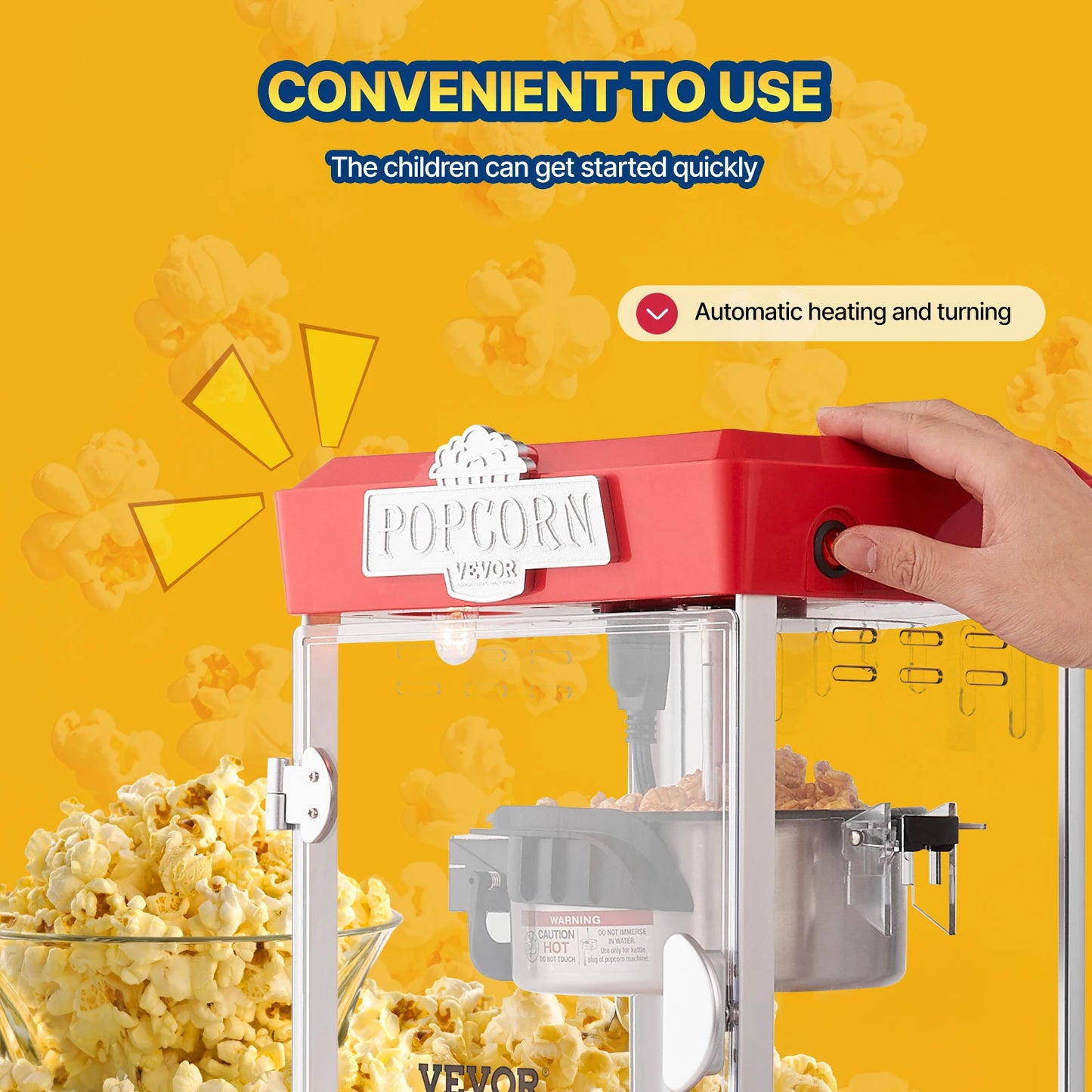 SucceBuy Popcorn Maker Commercial Countertop Machine