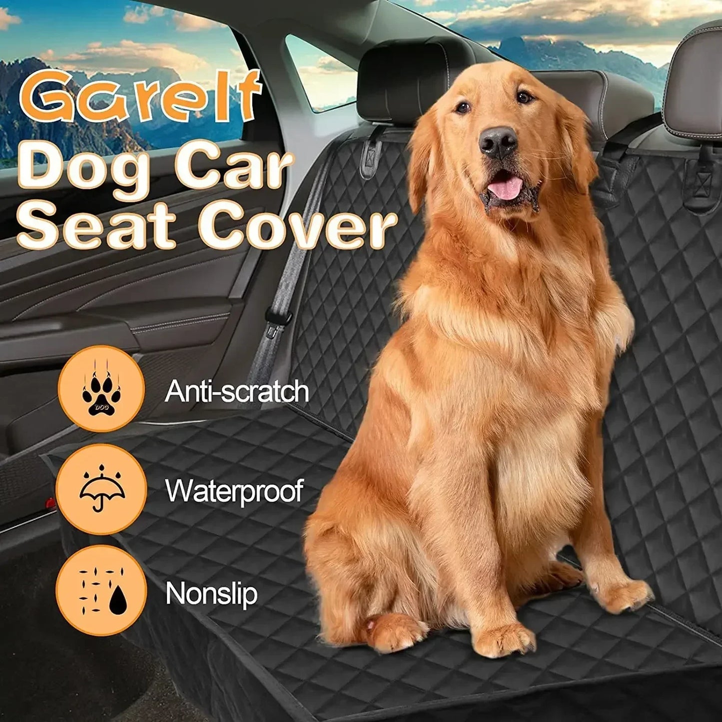 DUTRIEUX Car Pet Seat Cover for Rear Seats Washable
