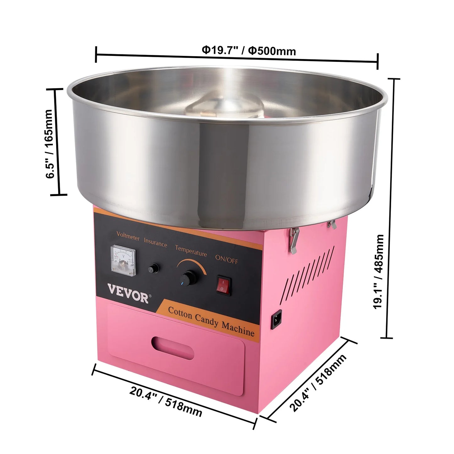 SucceBuy Electric Cotton Candy Machine Commercial Floss Maker