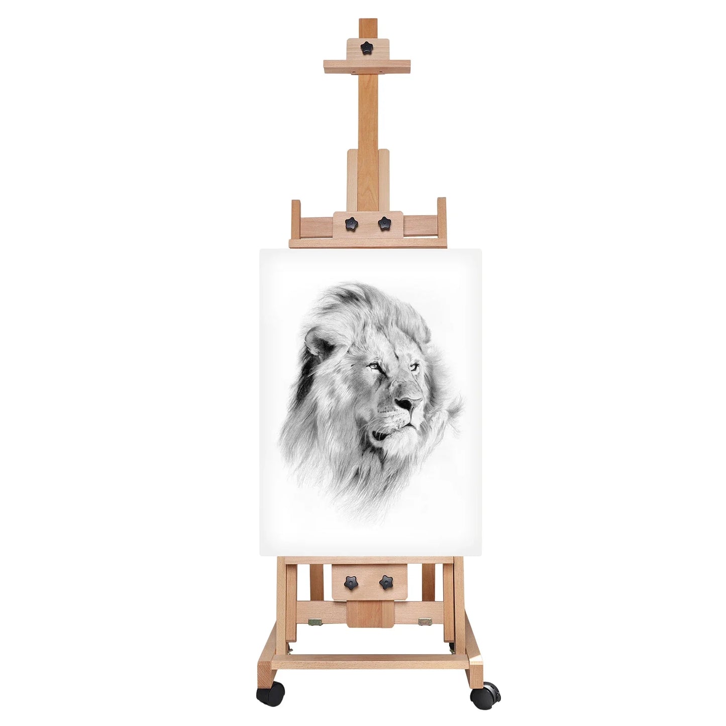 Floor Folding Sketch Easel Dual-Purpose H-Frame Wood Studio