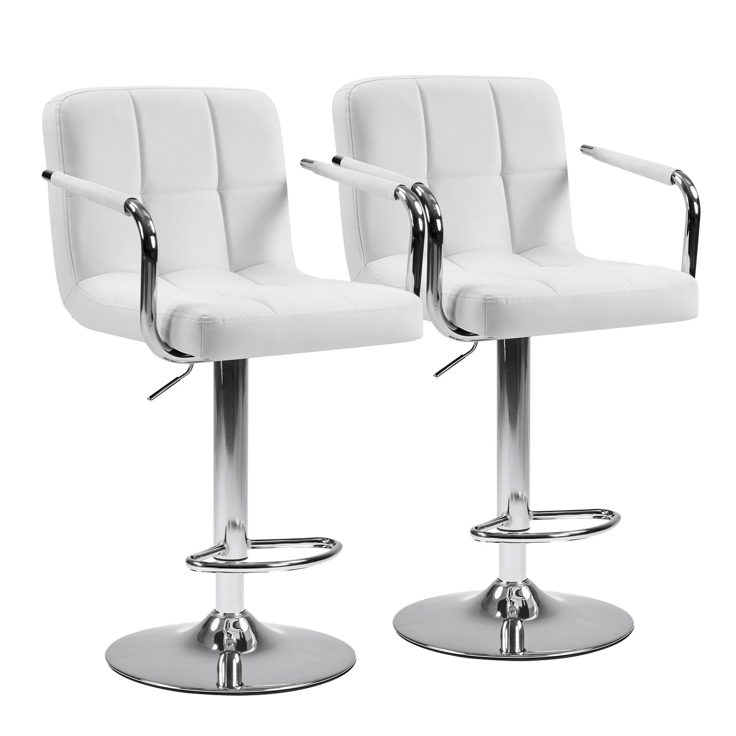 JHK Ergonomic PU Leather Swivel Office Chair With Adjustable Armrests