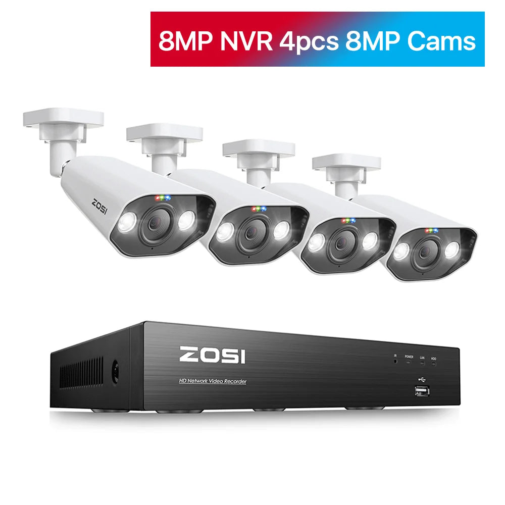 ZOSI 8CH POE 4K CCTV SystemPro With AI Night Vision