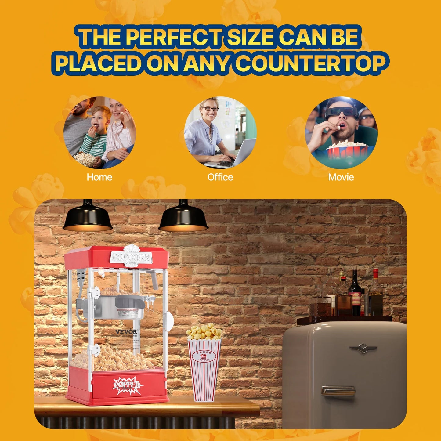 SucceBuy Popcorn Maker Commercial Countertop Machine