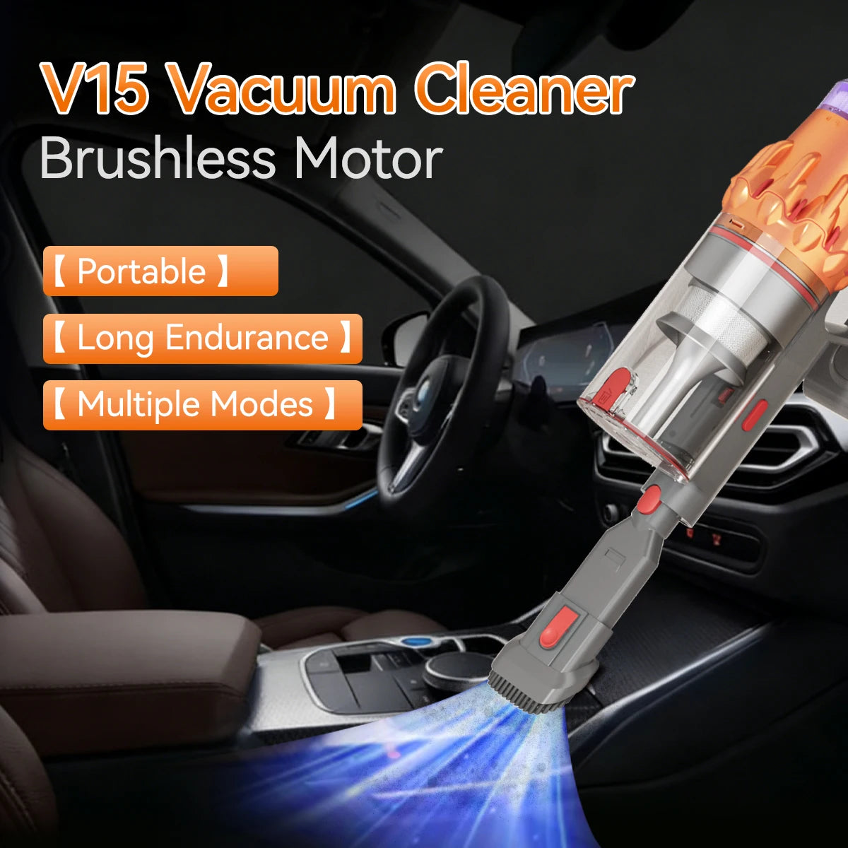 E.LUO Wireless Vacuum Cleaner Handheld Brushless Motor