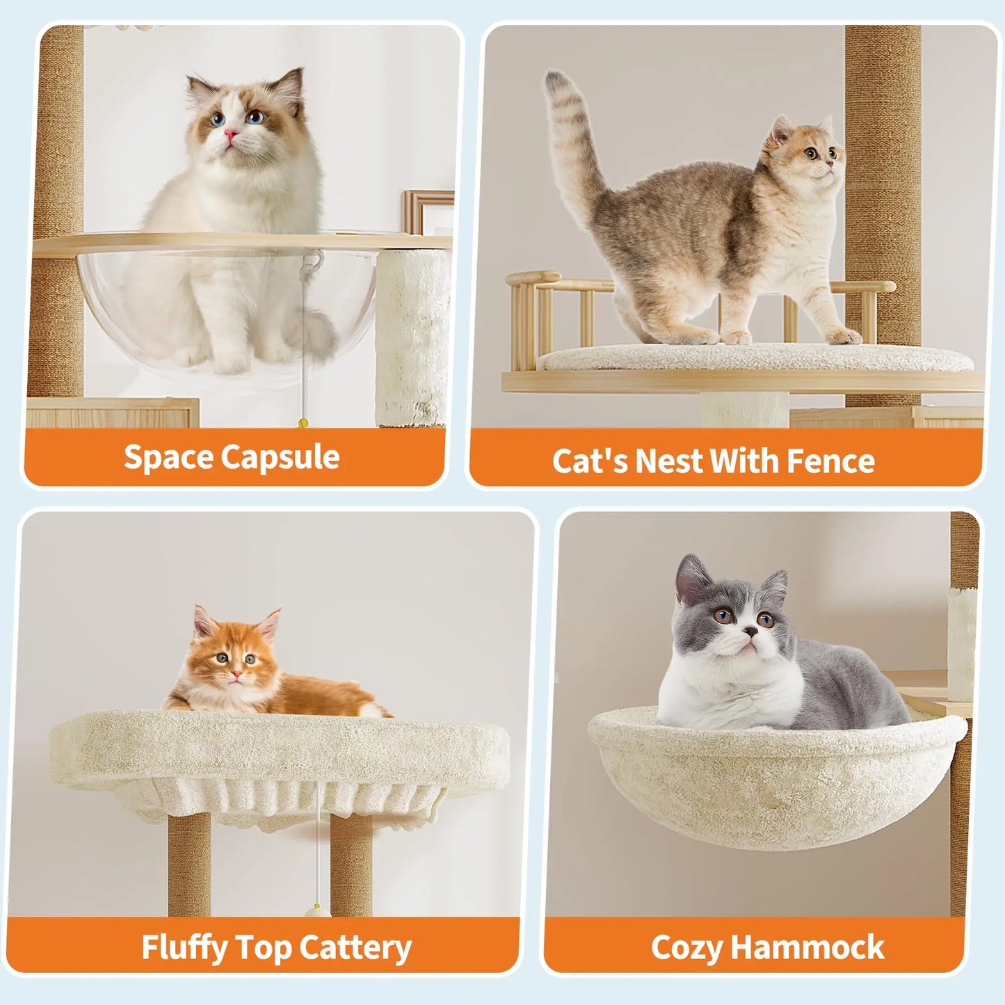 Studyset Cat Tree With Litter Box Enclosure Multi Level Cat Tower