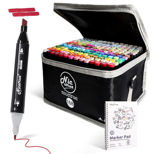 Premium Dual Tip Permanent Alcohol Markers Set For Drawing And Coloring