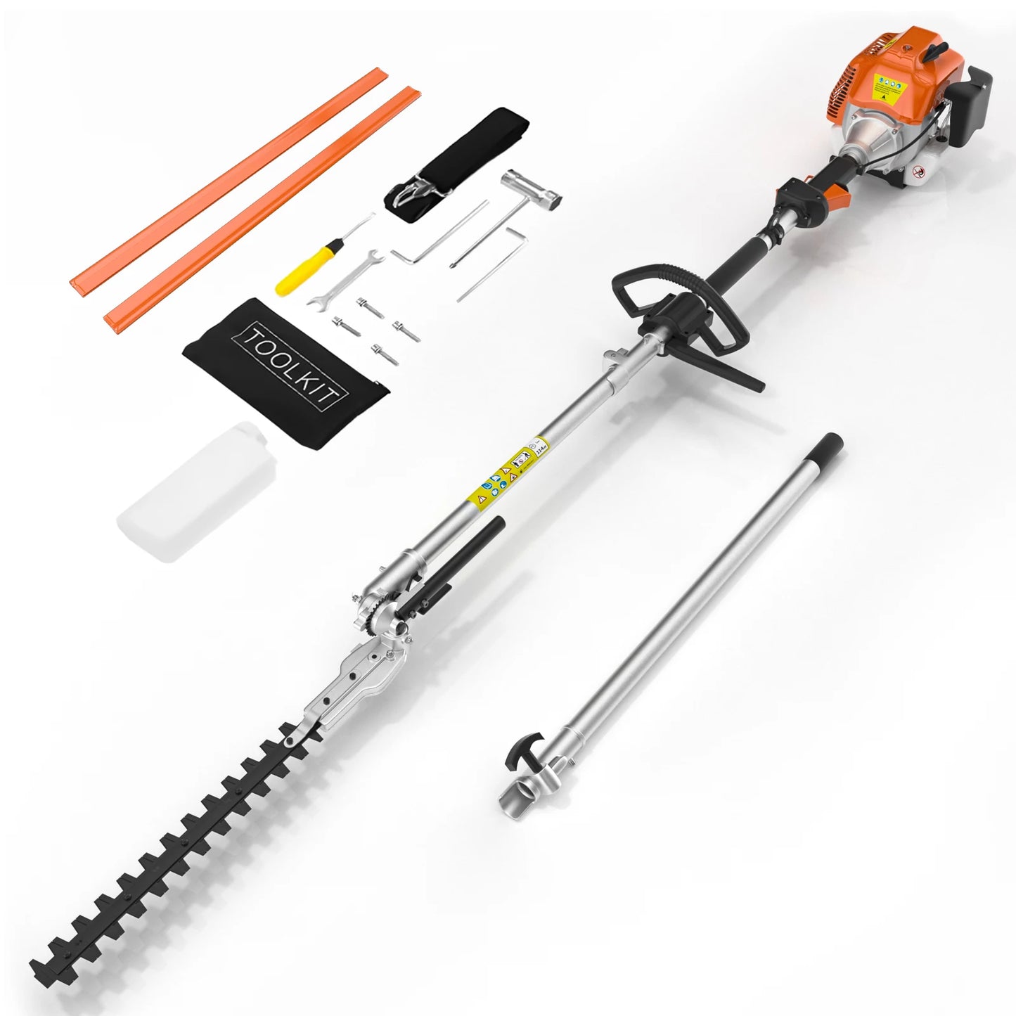 Gas Hedge Trimmer 48cc 2 Stroke Engine With Extension Pole