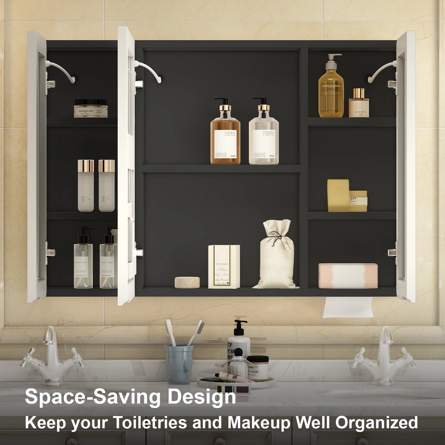 Onesaimei LED Bathroom Medicine Cabinet With Lighted Mirror