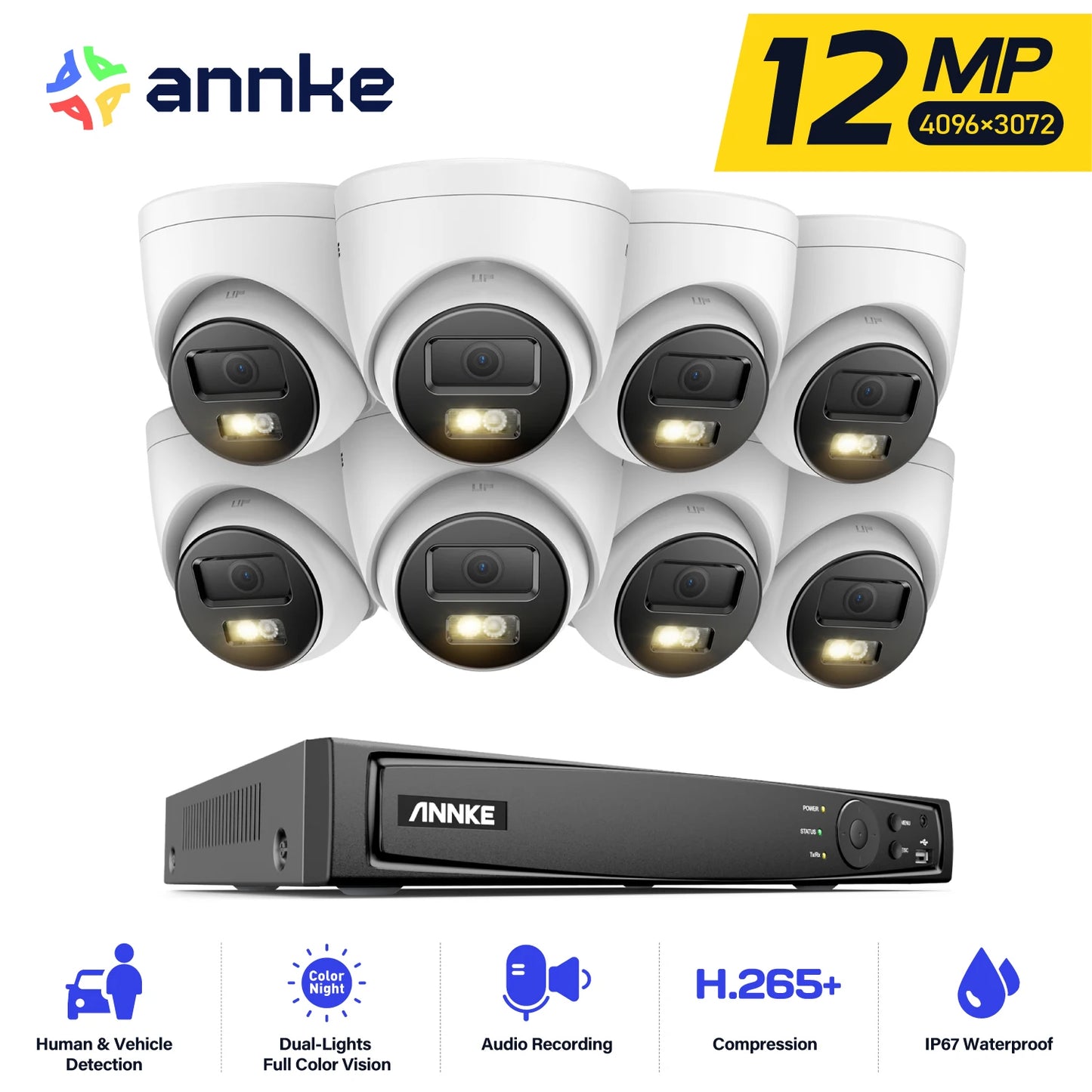 ANNKE 4K Ultra HD POE NVR CCTV Surveillance System 8Channel