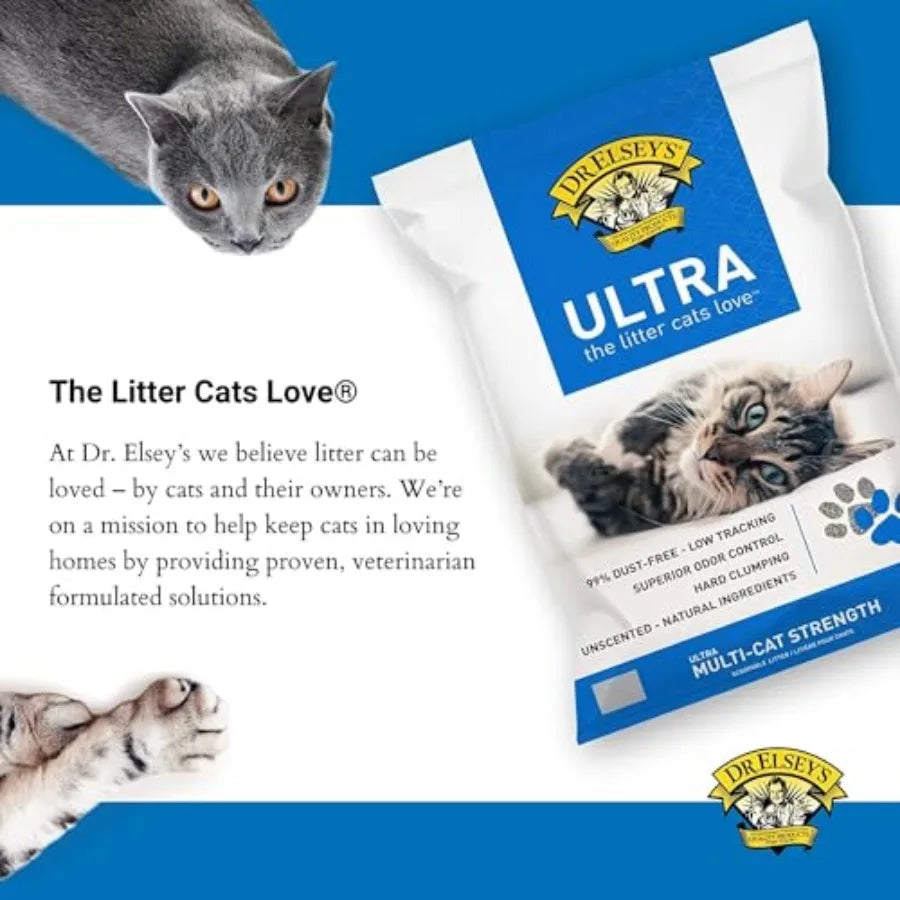 Ultra UnScented Clumping Clay Cat Litter For Homes