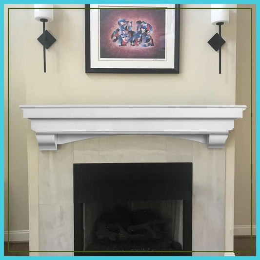 Salem Wood Mantel Shelf Wall Mounted Rustic Fireplace TV Decor