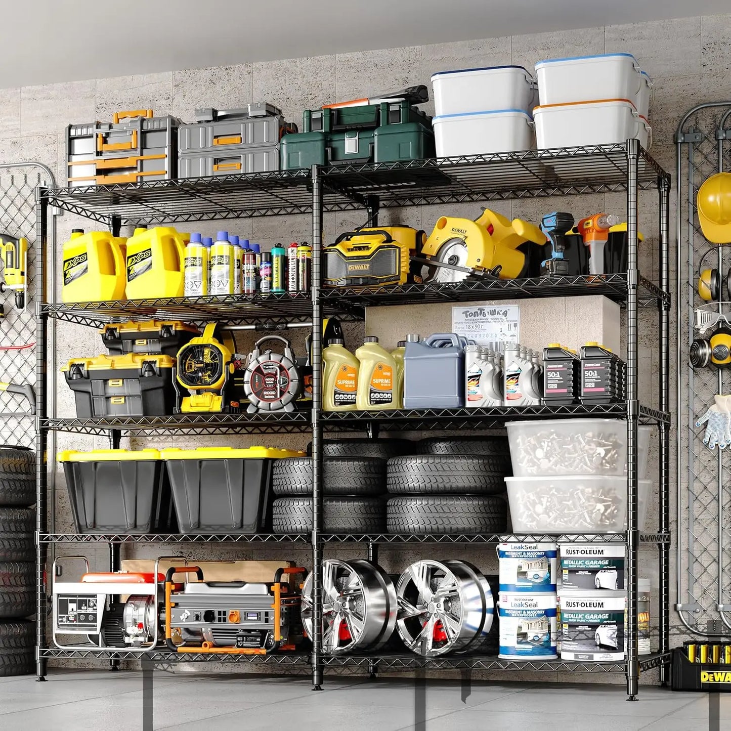 TWISTER.CK Heavy Duty Metal Shelving Unit 5 Tier Storage Rack