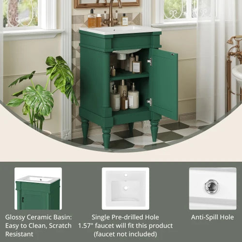 Modern Bathroom Vanity With Sink And Storage Cabinet