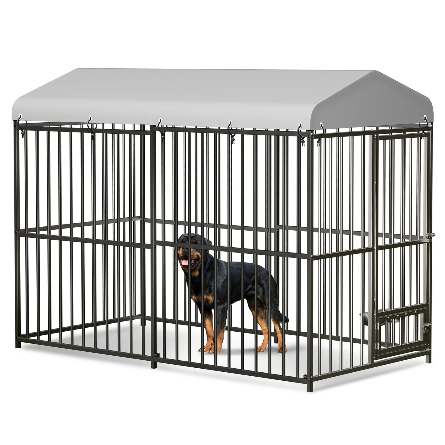 HiMISS Galvanized Dog House Kennel Outdoor UV Water Resistant Cover
