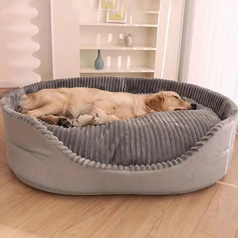 Machine-Washable All-Season Pet Bed With Warm Mat For Pets