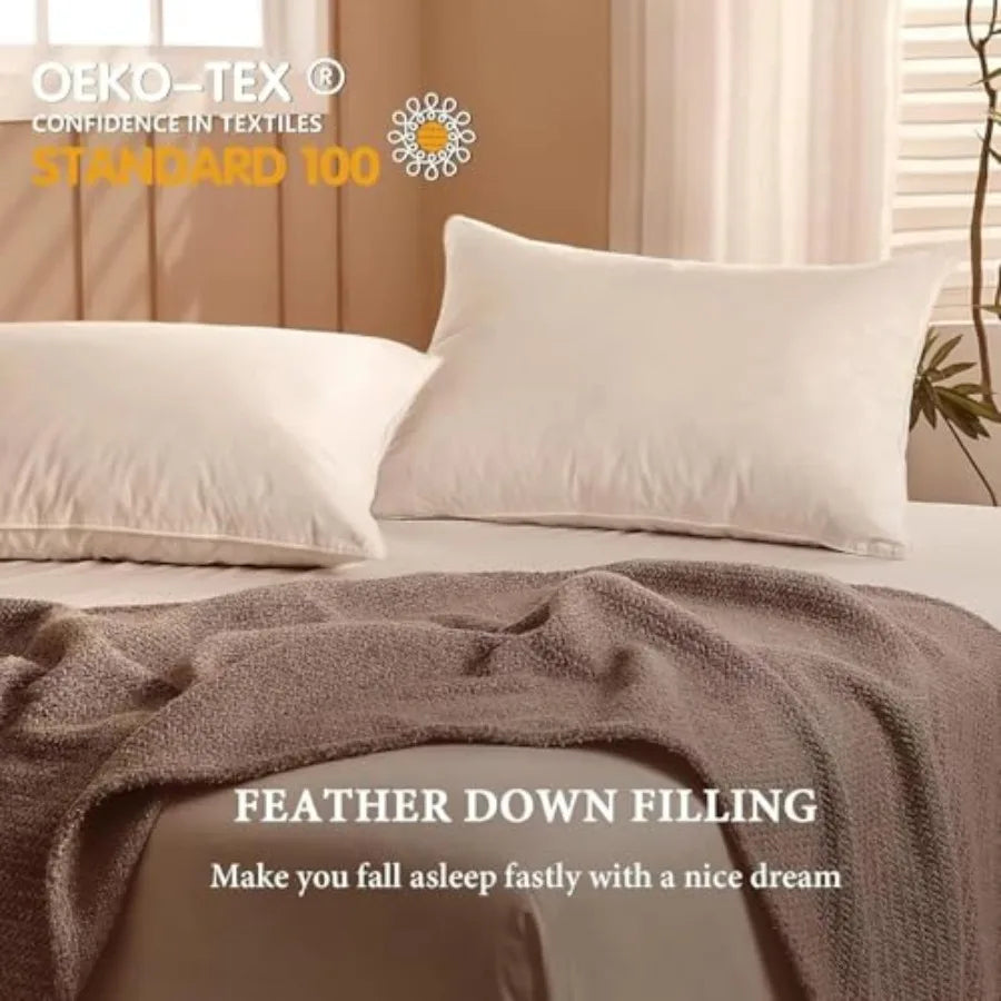 Goose Down Pillow Hotel Collection Medium Firm Support