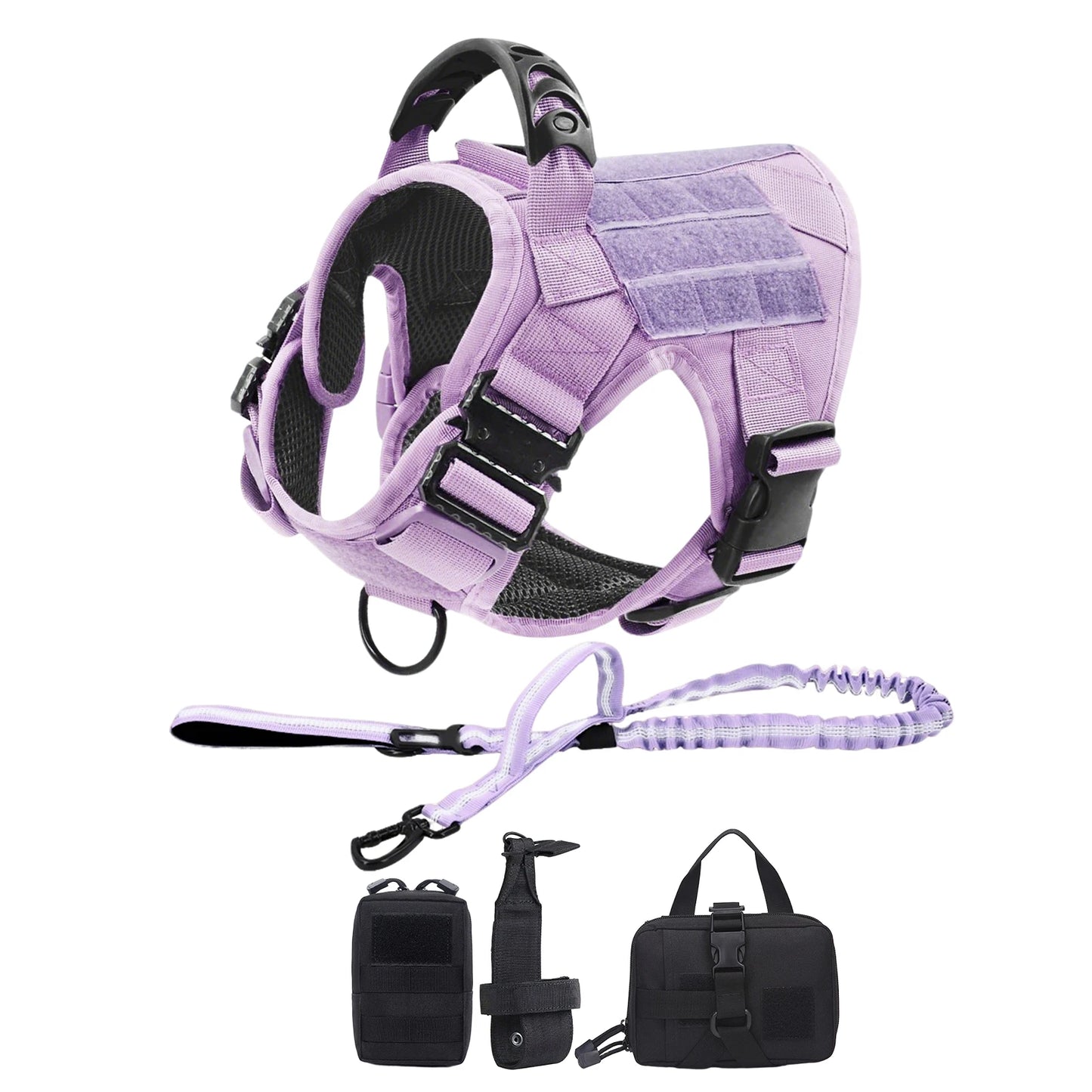 Military Pink Camouflage Dog Harness For Large And Medium Dogs