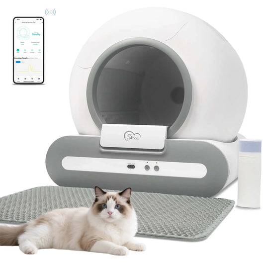 DOEL 65L Self Cleaning Cat Litter Box With App Control