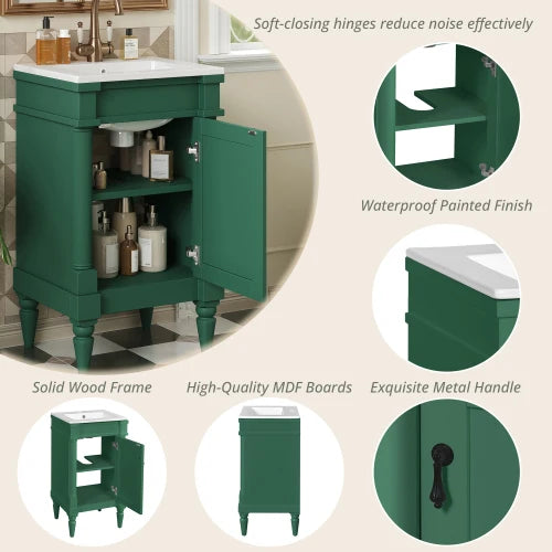 Modern Bathroom Vanity With Sink And Storage Cabinet